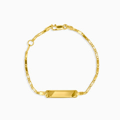 Chain bracelet with matte plate