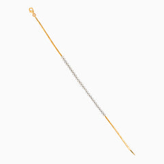 Zlatý článkový náramek se zirkony