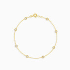 Gold cubic zirconia bracelet