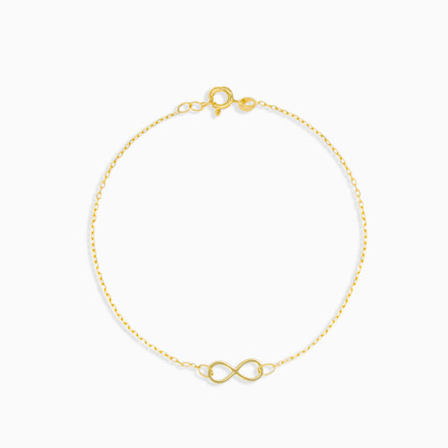 Einfaches Goldarmband mit Unendlichkeitssymbol