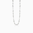 Elegantní spirálový náhrdelník z bílého zlata