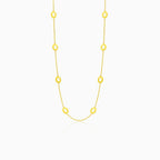 Designer gold necklace with rings