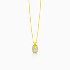 Luxusní královský zlatý náhrdelník solitér s kubickým zirkonem