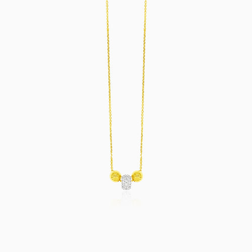 Minimalistische Goldkette mit 3 Kugeln