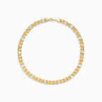Massive tricolor gold necklace