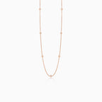 Collier en or rose avec zirconium cubique