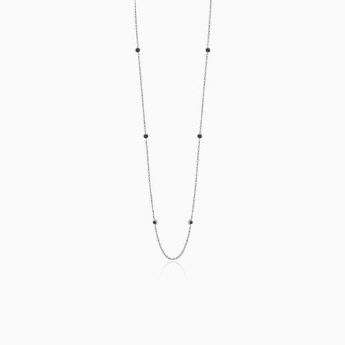 Zlatý řetízkový náhrdelník s onyxy