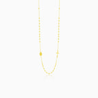 Jemný zlatý růženec s korálky