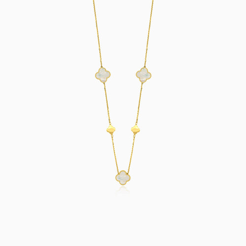 Collier trèfle en or