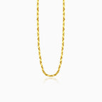 Twisted bar gold chain
