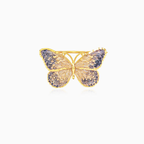 Broche de mariposa de oro