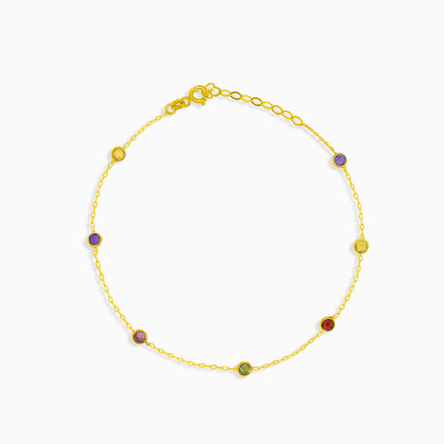 Bracelet chaîne multicolore