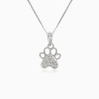 Stříbrný přívěsek tlapka s kubickými zirkony