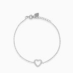 Feines Gliederarmband mit Herzanhänger