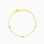 Stříbrný pozlacený náramek se zirkony