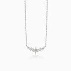 Silver necklace with graduated stars