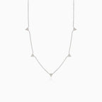 Collier en argent avec maillons triangulaires