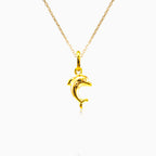 Přívěsek delfína ze žlutého zlata