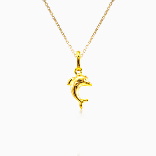 Přívěsek delfína ze žlutého zlata