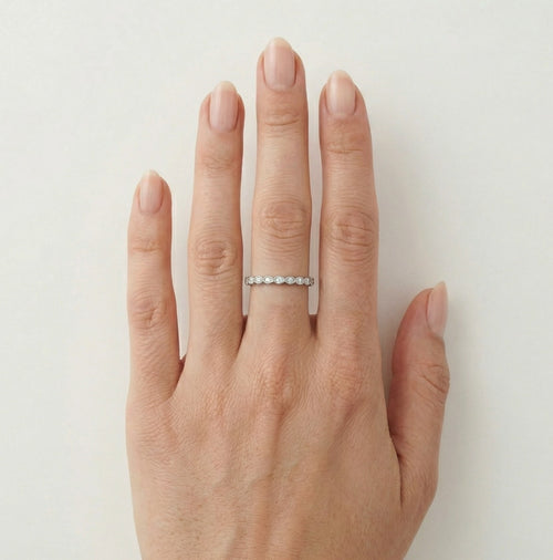 Bague femme en argent avec zirconia cubique scintillants