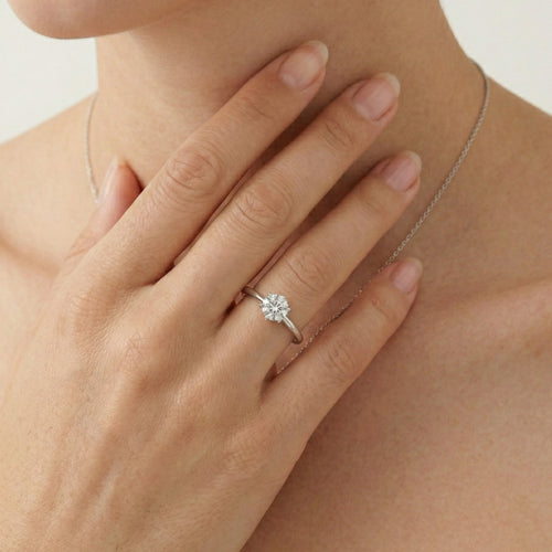 Classico white engagement ring