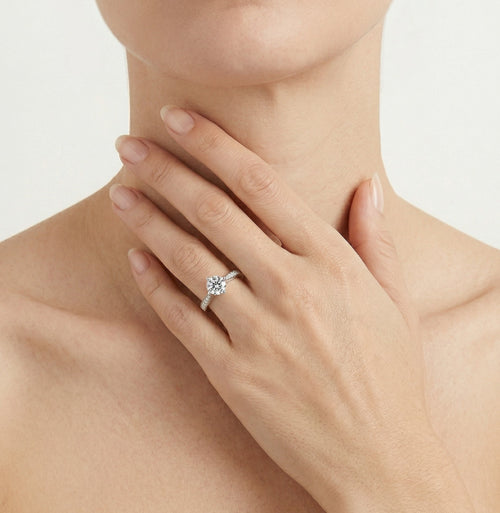 Bague en argent scintillante pour femme