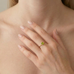 Regaler Edelstein Quadrat-Delight-Ring