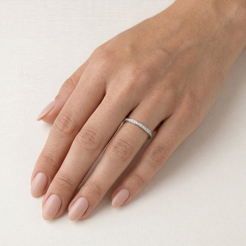 Bague en argent avec zircone cubique scintillante