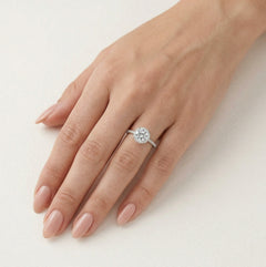 Cubic zirconia silver ring