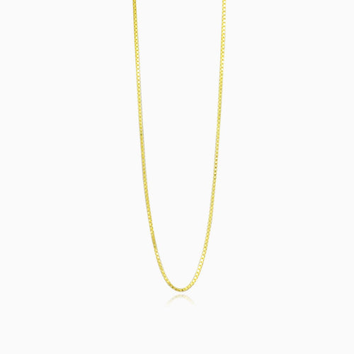 Thin box gold chain