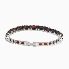 Tenisový náramek s granáty