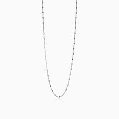 Silver square beads chain