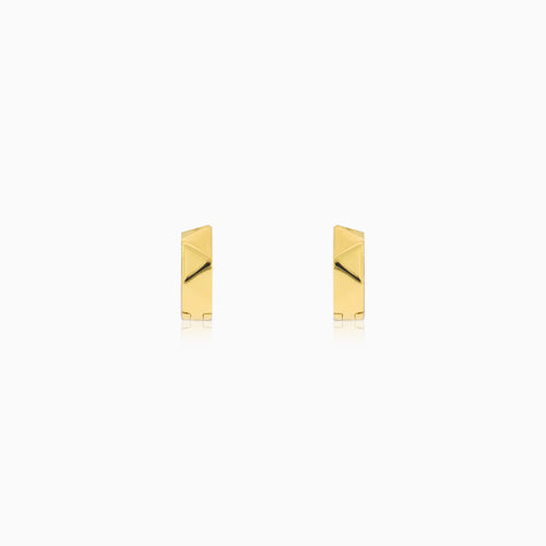 Zlaté náušnice s krychlíčkovým motivem