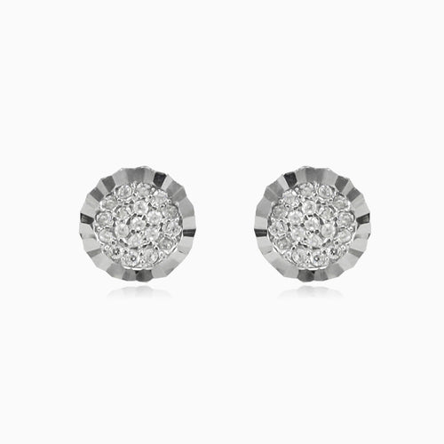 Stříbrné náušnice tvar Lunety