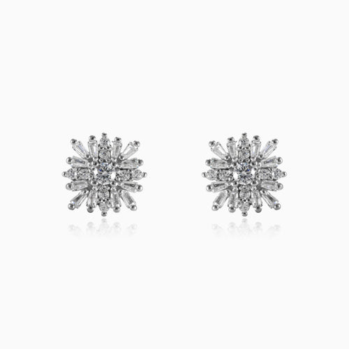 Square snowflake earrings
