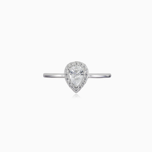 Tropfenförmiger Zirkonring