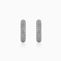 Boucles d'oreilles en argent avec zirconium cubique