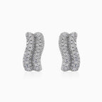 Stříbrné náušnice vlny