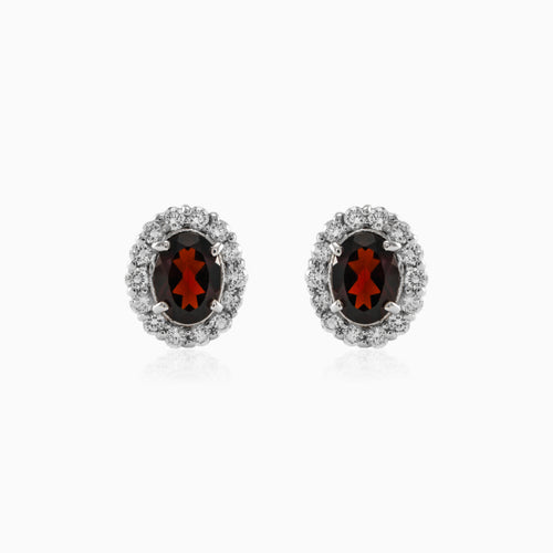 Ellisse garnet earrings