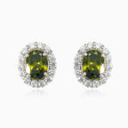 Royal moldavite earrings