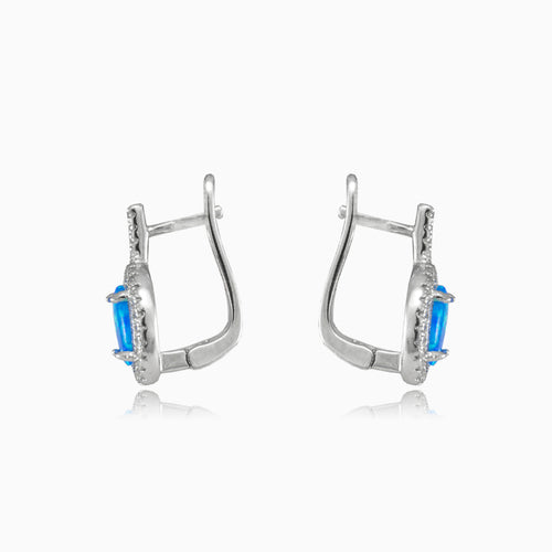 Pendientes colgantes de ópalo ovalado