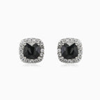 Royal square onyx studs
