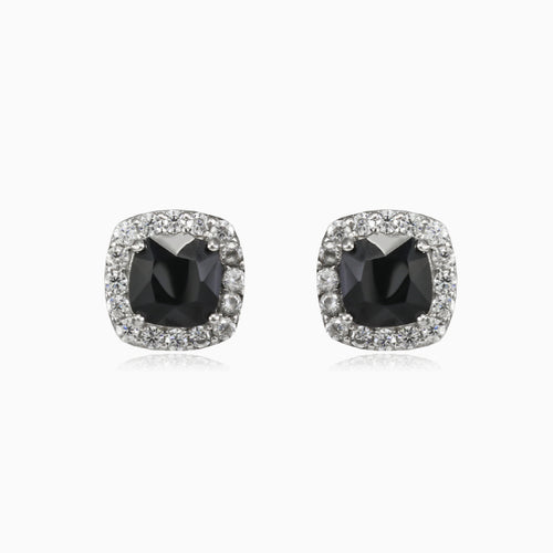 Royal square onyx studs