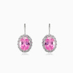 Boucles d’oreilles en quartz rose doux