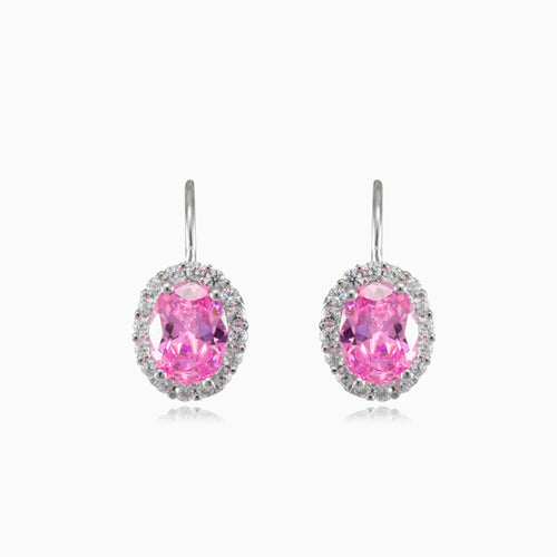 Boucles d’oreilles en quartz rose doux