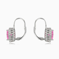 Boucles d’oreilles en quartz rose doux