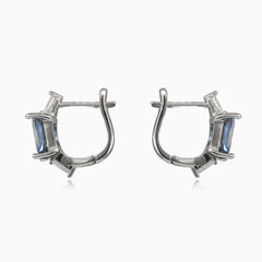 Boucles d’oreilles en topaze mystique rectangulaire