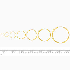 Klasické zlaté kruhové náušnice 