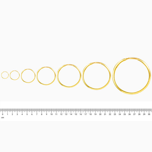 Klasické zlaté kruhové náušnice 