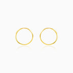Klasické zlaté kruhové náušnice 
